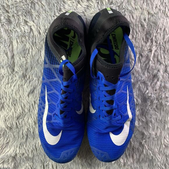 Nike Track Shoes Men 11 Blue White Black Green Zoom Mamba 3 Racing Spikes 706617 - Picture 7 of 13